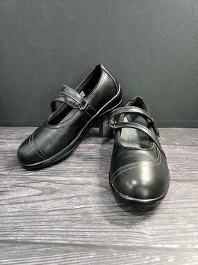 Orthofeet 865 Celina Mary Jane Women's 10.5 B Black Leather Orthopedic NWOT
